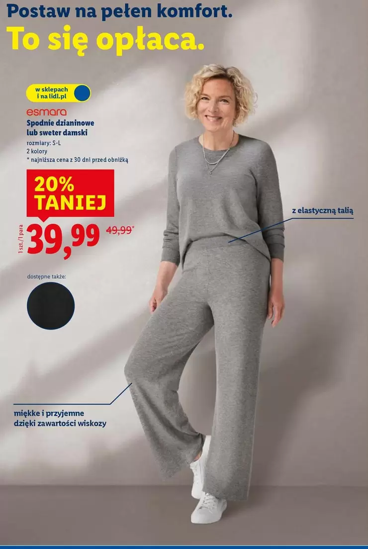 Spodnie dzianinowe lub sweter damski