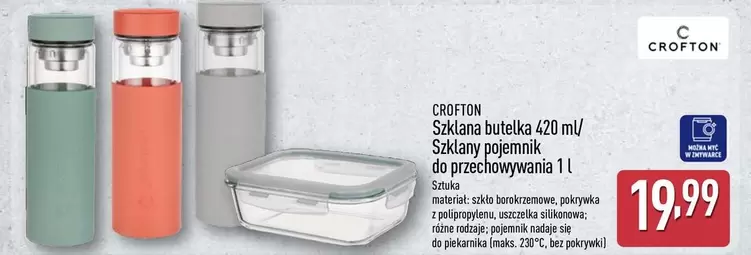 Szklana butelka 420 ml/ Szklany pojemnik do przechowywania 1 l