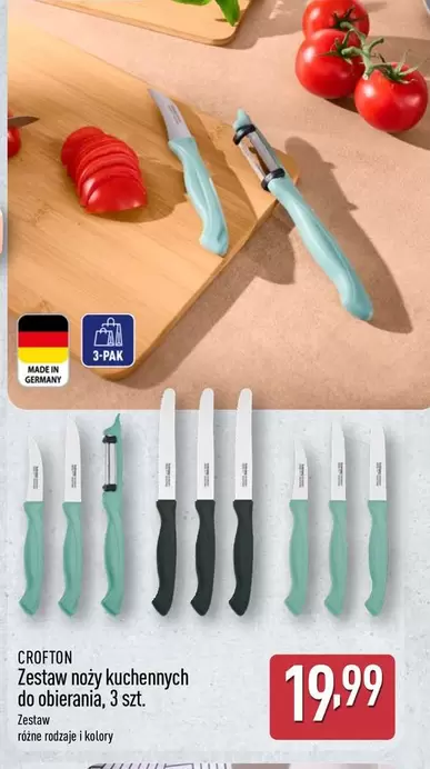 Zestaw noży kuchennych do obierania, 3 szt.