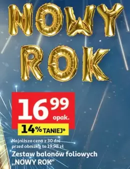 Zestaw balonów foliowych NOWY ROK