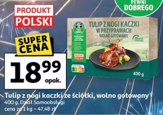 Tulip z nogi kaczki ze ściółki, wolno gotowany