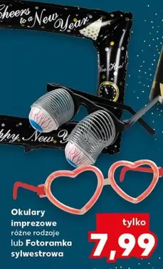 Okulary imprezowe różne rodzaje lub Fotoramka sylwestrowa