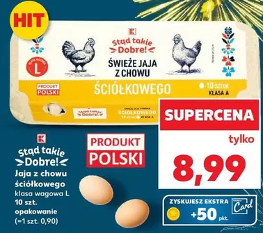 Jaja z chowu ściółkowego klasa wagowa L