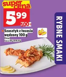 Szaszłyk z łososia wędzony