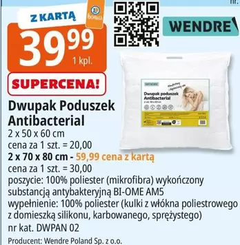 Sp - Dwupak Poduszek Antibacterial