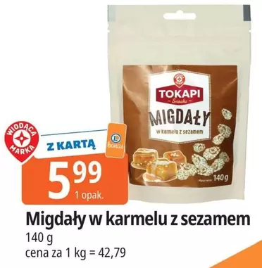 Migdały w karmelu z sezamem