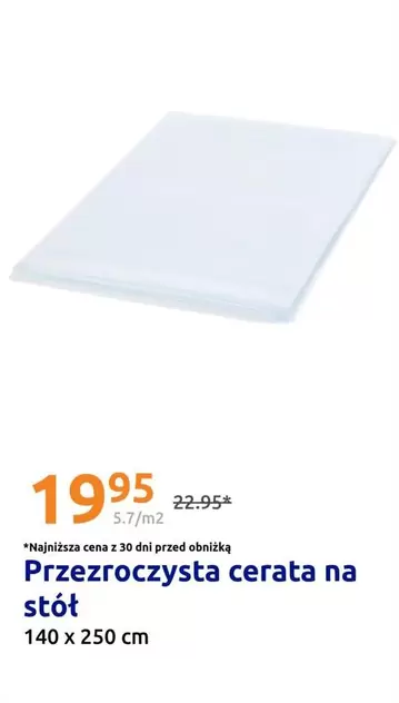 Przezroczysta cerata na stół