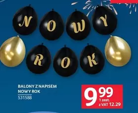 No - BALONY Z NAPISEM NOWY ROK