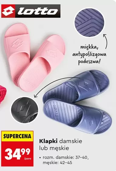 Lotto - Klapki damskie lub męskie