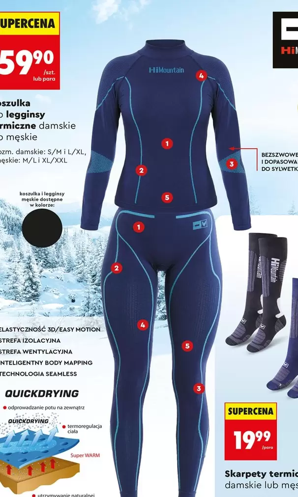 szulka leggingsy termiczne damskie męskie