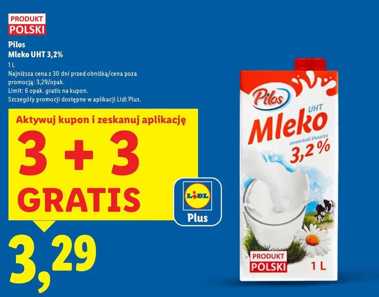 Plus - Mleko UHT 3,2%