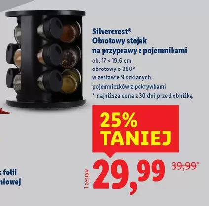 Silvercrest - Obrotowy stojak na przyprawy z pojemnikami