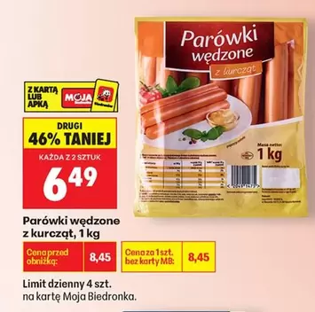 Mb - Parówki wędzone z kurcząt