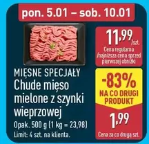 Chude mięso mielone z szynki wieprzowej