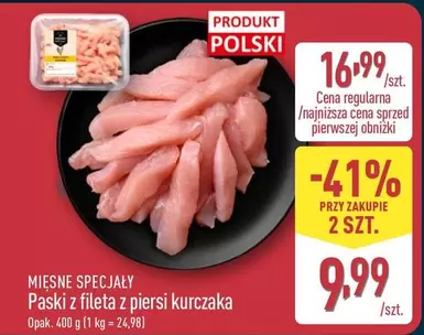 Paski z fileta z piersi kurczaka