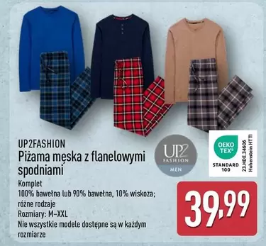 Piżama męska z flanelowymi spodniami
