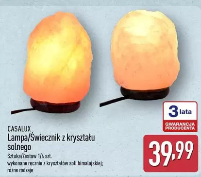 Lampa/Świecznik z kryształu solnego