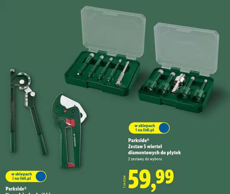 Zestaw 5 wiertel diamentowych do płytek