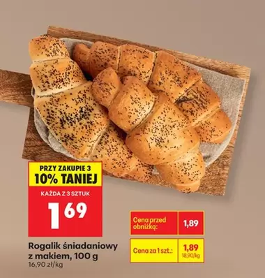 Rogalik śniadaniowy z makiem