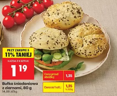 Bułka śniadaniowa z ziarnami