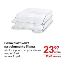Sigma - Półka plastikowa na dokumenty