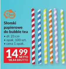 Bubble - Słomki papierowe do bubble tea
