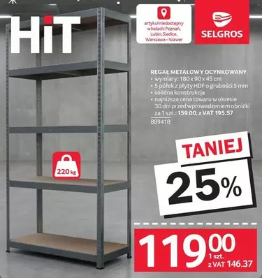 Mm - REGAL METALOWY OCYNKOWANY