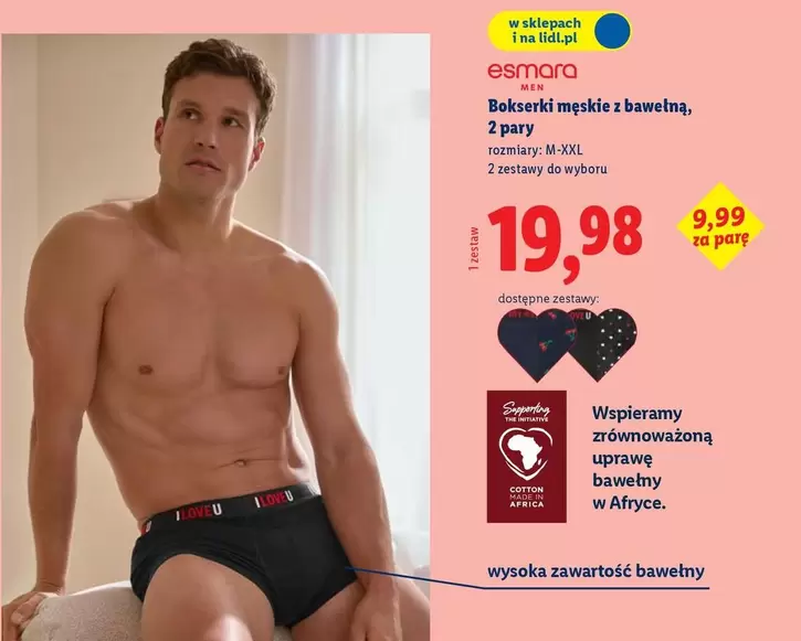 Bokserki męskie z bawelną