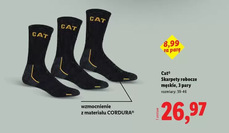 Cat - Skarpety robocze męskie, 3 pary