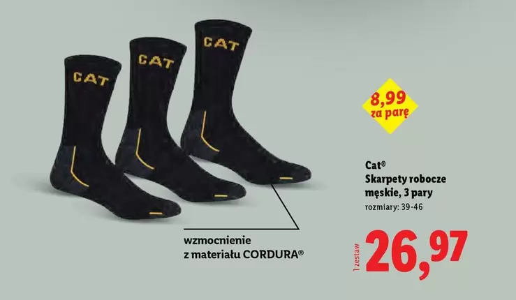 Cat - Skarpety robocze męskie, 3 pary
