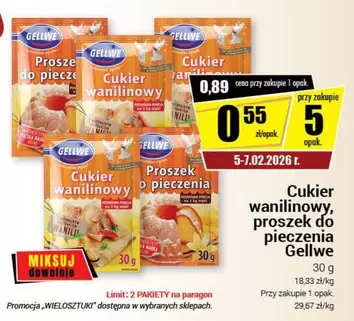 Cukier wanilinowy, proszek do pieczenia