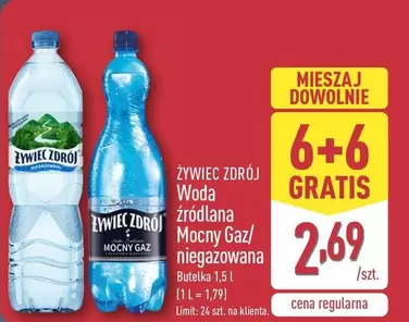 Woda źródlana Mocny Gaz/niegazowana