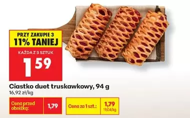 Ciastko duet truskawkowy