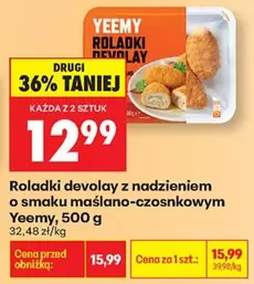 Roladki devolay z nadzieniem o smaku maślano-czosnkowym