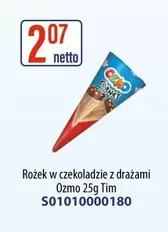 Rożek w czekoladzie z drażami