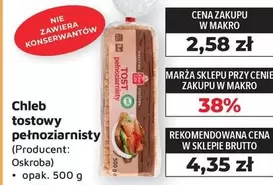 Chleb tostowy pełnoziarnisty