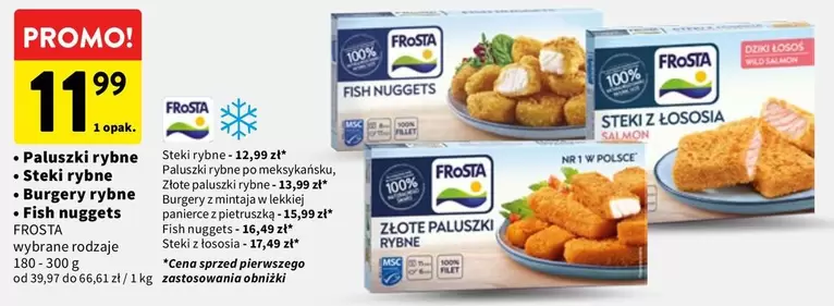 Paluszki rybne, Steki rybne, Burgery rybne, Fish nuggets