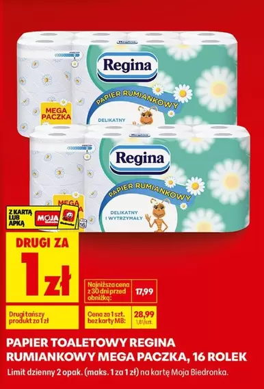 Mega - PAPIER TOALETOWY RUMIANKOWY MEGA PACZKA, 16 ROLEK