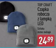 Czapka robocza z lampką LED