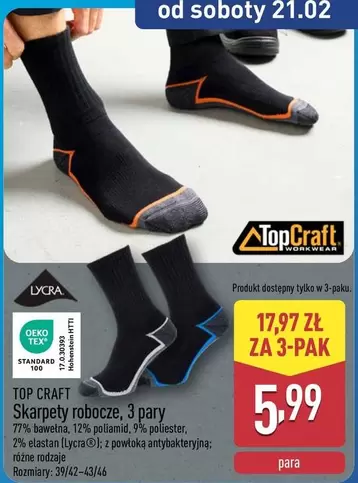 Skarpety robocze, 3 pary