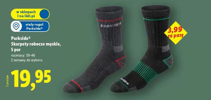 Skarpety robocze męskie, 5 par