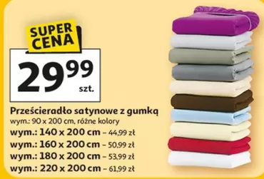 Prześcieradło satynowe z gumką