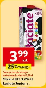 Mleko UHT 3,8% tł. Łaciate Junior