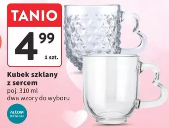 Kubek szklany z sercem