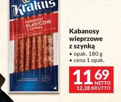 Kabanosy wieprzowe z szynką