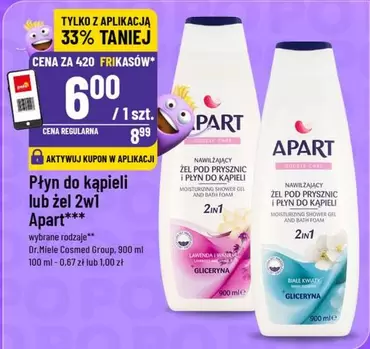 Płyn do kąpieli lub żel 2w1