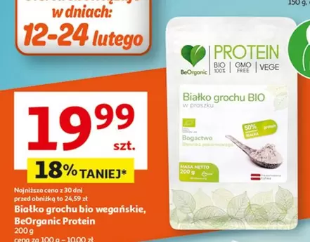 Białko grochu bio wegańskie