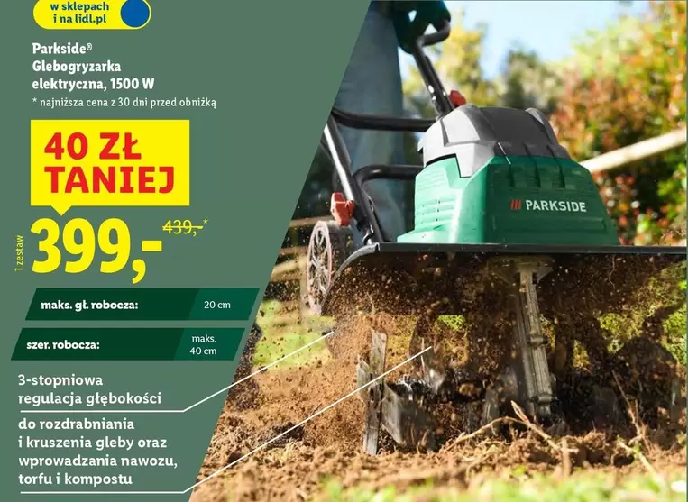 Glebogryzarka elektryczna, 1500 W