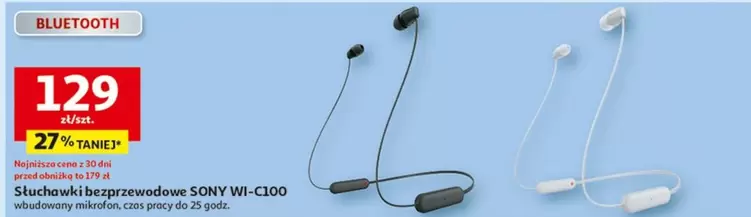 Sony - Sluchawki bezprzewodowe SONY WI-C100