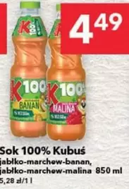 Sok 100% Kubuś jabłko-marchew-banan, jabłko-marchew-malina